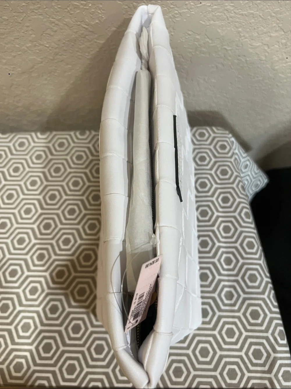 Victoria's Secret White Woven Cosmetic Pouch
